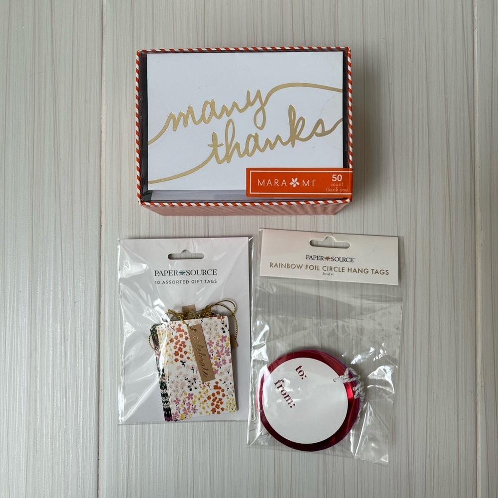 NWT 50 Thank You Cards & 20 Gift Tags Set